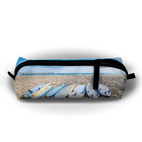 Rfhbjthir Surf Board Unisex Stationery Pouch Zipper Cosmetic Bags ...