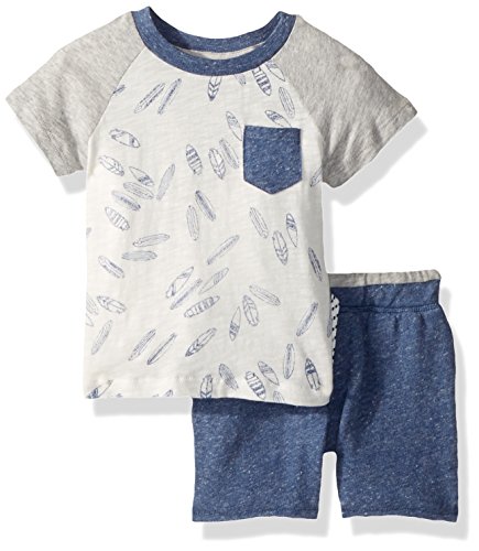 Splendid Baby Boys Surfboard Tee Set, Light Grey Heather, 6/12 Mo ...