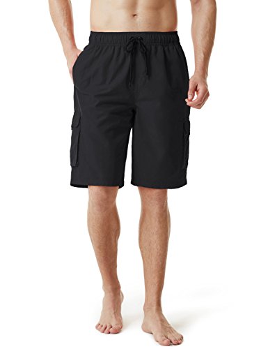 TSLA Men's 11 Inches Swimtrunks Quick Dry Water Beach, Solid(msb01 ...